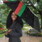 Burkina Faso Striped Umbrella African Mud Cloth Pattern - Black