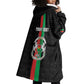 Personalized Burkina Faso Wearable Blanket Hoodie Striped Black - Bogolan Pattern - African Pride