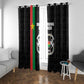 Burkina Faso Window Curtain Striped Black - Bogolan Pattern - African Pride
