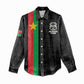 Personalized Burkina Faso Women Casual Shirt Striped Black - Bogolan Pattern - African Pride