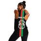 Personalized Burkina Faso Women Racerback Tank Striped Black - Bogolan Pattern - African Pride