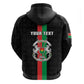 Personalized Burkina Faso Zip Hoodie Striped Black - Bogolan Pattern - African Pride