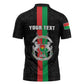Personalized Burkina Faso Striped Zipper Polo Shirt African Mud Cloth Pattern - Black
