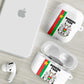 Burkina Faso Striped AirPods Case African Mud Cloth Pattern - White