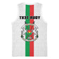 Personalized Burkina Faso Basketball Jersey Striped White - Bogolan Pattern - African Pride