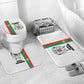 Burkina Faso Striped Bathroom Set African Mud Cloth Pattern - White