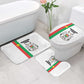 Burkina Faso Striped Bathroom Set African Mud Cloth Pattern - White