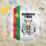 Burkina Faso Beach Blanket Striped White - Bogolan Pattern - African Pride