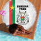 Burkina Faso Beach Blanket Striped White - Bogolan Pattern - African Pride