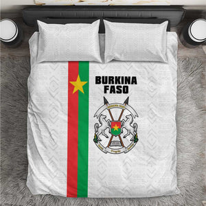 Burkina Faso Bedding Set Striped White - Bogolan Pattern - African Pride