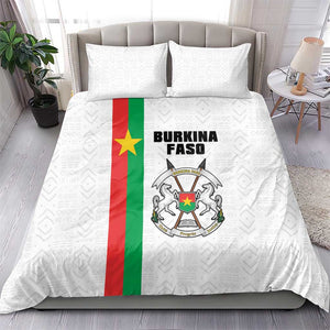 Burkina Faso Bedding Set Striped White - Bogolan Pattern - African Pride