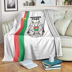 Burkina Faso Blanket Striped White - Bogolan Pattern - African Pride