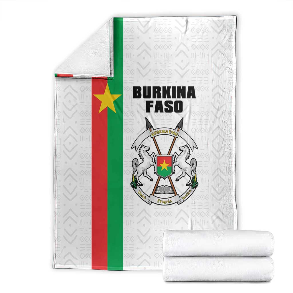 Burkina Faso Blanket Striped White - Bogolan Pattern - African Pride
