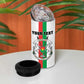 Personalized Burkina Faso 4 in 1 Can Cooler Tumbler Striped White - Bogolan Pattern - African Pride