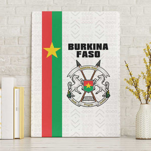 Burkina Faso Canvas Wall Art Striped White - Bogolan Pattern - African Pride