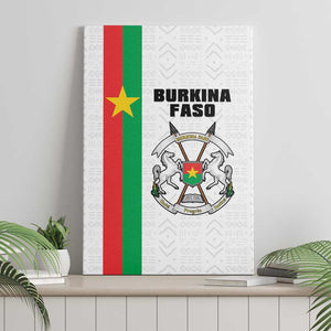 Burkina Faso Canvas Wall Art Striped White - Bogolan Pattern - African Pride