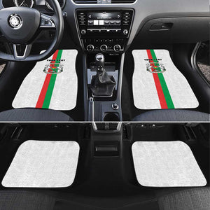 Burkina Faso Car Mats Striped White - Bogolan Pattern - African Pride