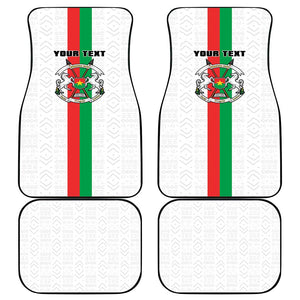 Burkina Faso Car Mats Striped White - Bogolan Pattern - African Pride