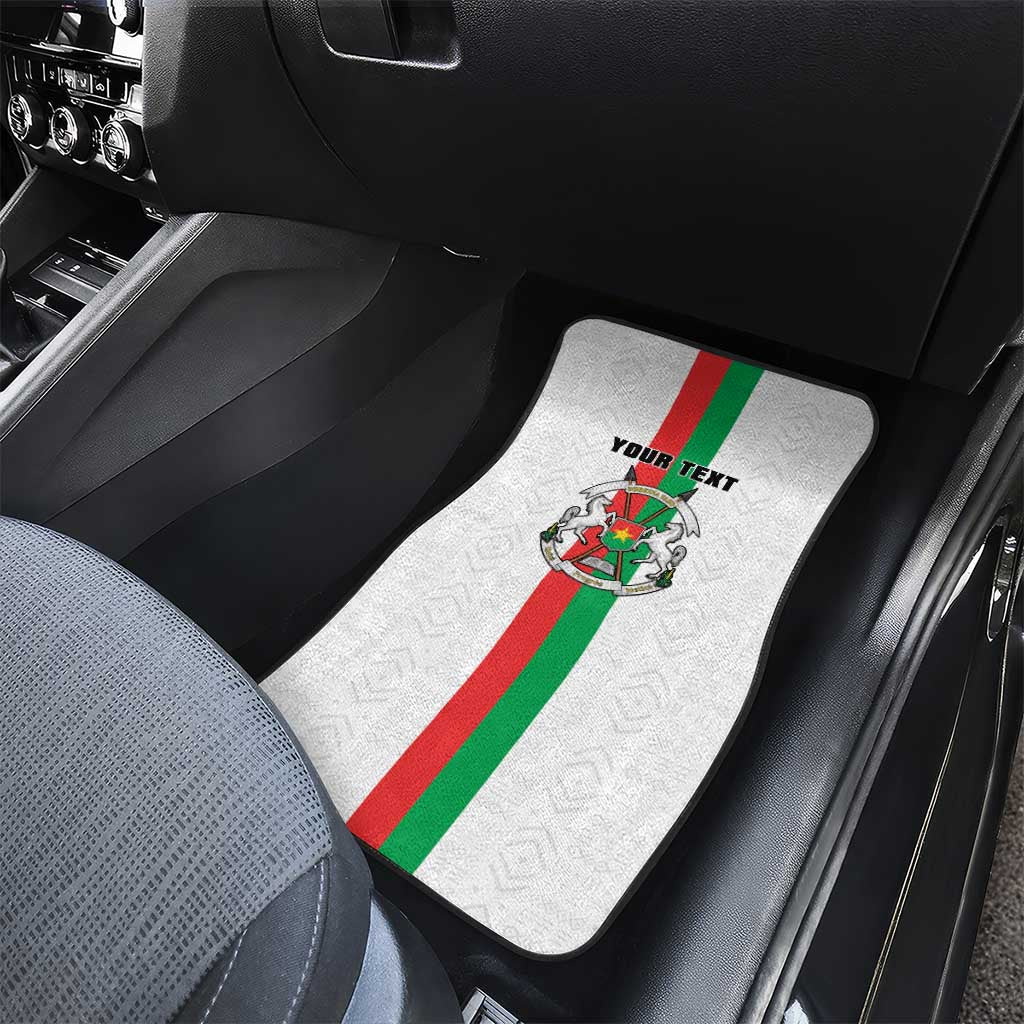 Burkina Faso Car Mats Striped White - Bogolan Pattern - African Pride