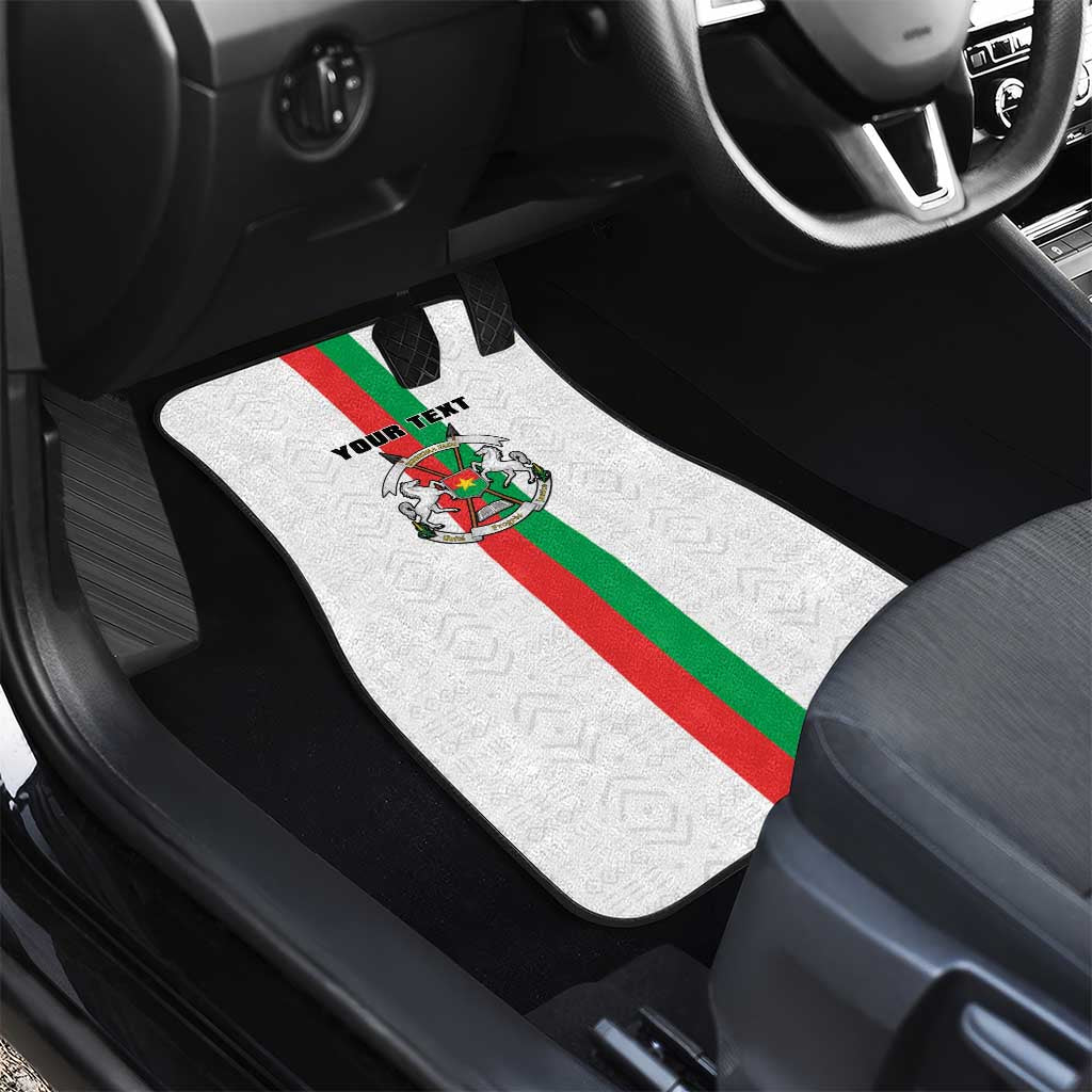 Burkina Faso Car Mats Striped White - Bogolan Pattern - African Pride