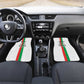 Burkina Faso Car Mats Striped White - Bogolan Pattern - African Pride