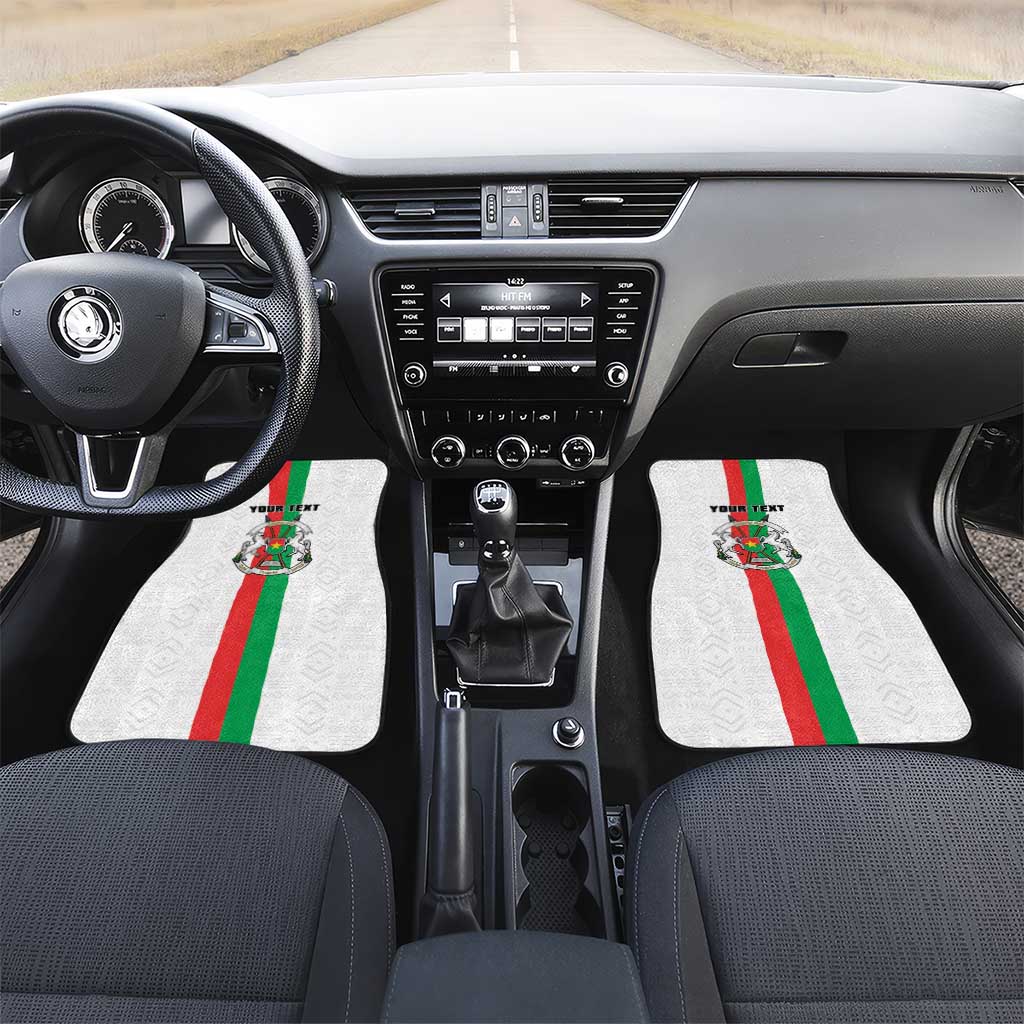 Burkina Faso Car Mats Striped White - Bogolan Pattern - African Pride