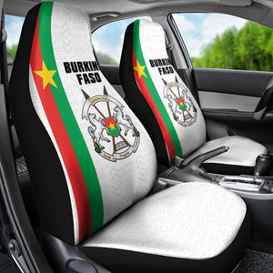Burkina Faso Car Seat Cover Striped White - Bogolan Pattern - African Pride