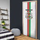 Personalized Burkina Faso Striped Door Cover African Mud Cloth Pattern - White