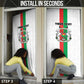 Personalized Burkina Faso Striped Door Cover African Mud Cloth Pattern - White