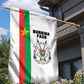 Burkina Faso Garden Flag Striped White - Bogolan Pattern - African Pride