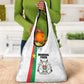 Burkina Faso Grocery Bag Striped White - Bogolan Pattern - African Pride