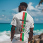 Personalized Burkina Faso Hawaiian Shirt Striped White - Bogolan Pattern - African Pride