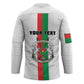 Personalized Burkina Faso Striped Hockey Jersey African Mud Cloth Pattern - White
