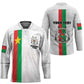 Personalized Burkina Faso Striped Hockey Jersey African Mud Cloth Pattern - White