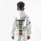 Personalized Burkina Faso Kid Hoodie Striped White - Bogolan Pattern - African Pride