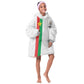 Personalized Burkina Faso Kid Wearable Blanket Hoodie Striped White - Bogolan Pattern - African Pride