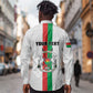 Personalized Burkina Faso Long Sleeve Button Shirt Striped White - Bogolan Pattern - African Pride