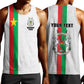 Personalized Burkina Faso Men Tank Top Striped White - Bogolan Pattern - African Pride