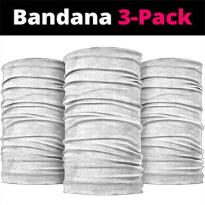 Burkina Faso Neck Gaiter Striped White - Bogolan Pattern - African Pride