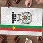 Burkina Faso Striped Puzzle African Mud Cloth Pattern - White
