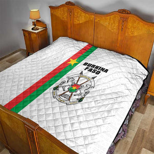 Burkina Faso Quilt Striped White - Bogolan Pattern - African Pride