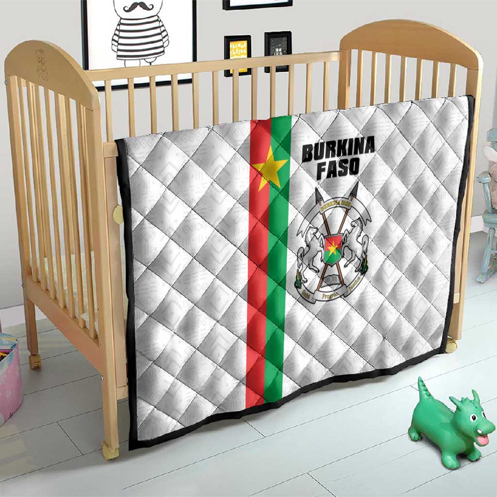 Burkina Faso Quilt Striped White - Bogolan Pattern - African Pride