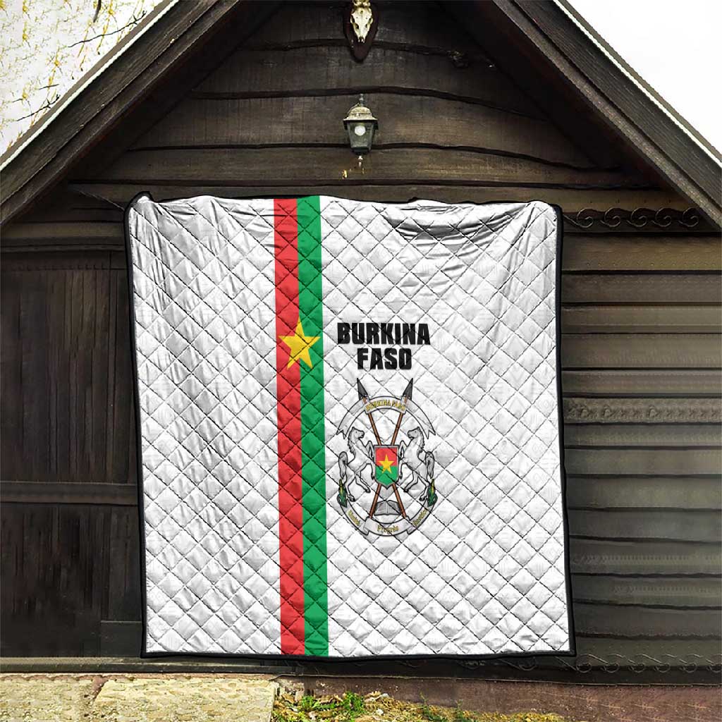 Burkina Faso Quilt Striped White - Bogolan Pattern - African Pride