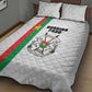 Burkina Faso Quilt Bed Set Striped White - Bogolan Pattern - African Pride