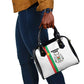 Burkina Faso Shoulder Handbag Striped White - Bogolan Pattern - African Pride
