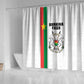 Burkina Faso Shower Curtain Striped White - Bogolan Pattern - African Pride