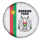 Burkina Faso Spare Tire Cover Striped White - Bogolan Pattern - African Pride