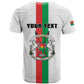 Personalized Burkina Faso T shirt Striped White - Bogolan Pattern - African Pride