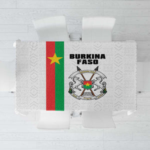 Burkina Faso Tablecloth Striped White - Bogolan Pattern - African Pride