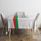 Burkina Faso Tablecloth Striped White - Bogolan Pattern - African Pride